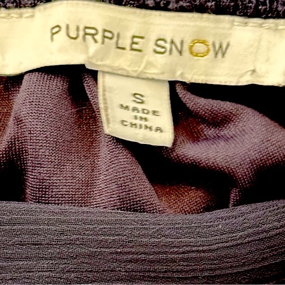 Flowy tunic top / short dress boho hippie size S - Purple Snow - Picture 7 of 9